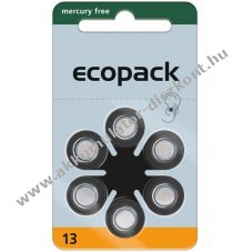 Varta Ecopack elem P13 hallkszlkhez 6db/csomag