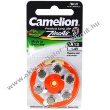 Camelion hallkszlk elem A13 ZL13 PR754 DA13 PR48 AE13 V13AT 13AE 6db/csom.