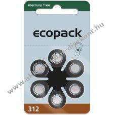 Varta Ecopack elem P312 hallkszlkhez 6db/csomag