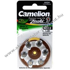 Camelion hallkszlk elem A312 ZL312 PR736 AE312 DA312 V312AT 312AE PR41 6db/csom.