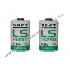 2db Saft lithium elem  LS14250 1/2AA 3,6Volt