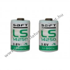 2db Saft lithium elem  LS14250 1/2AA 3,6Volt