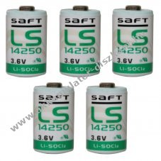 5db Saft lithium elem  LS14250 1/2AA 3,6Volt