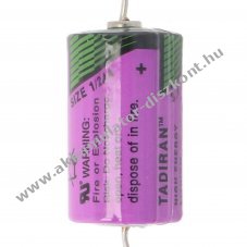 Tadiran lithium elem SL-350/P axilis vezetk csatlakozs