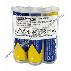Varta ABP01 / Perma 101351 elempakk 3db AA/mignon/LR6 4.5V 2600mAh, tltsz tokban