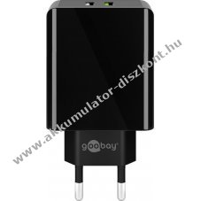 Goobay dupla USB gyorstlt, fekete