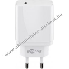 Goobay USC-C gyorstlt, 18W, fehr - A kszlet erejig!