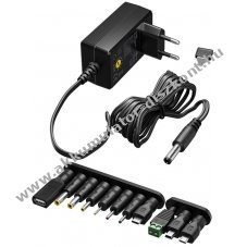 Goobay hlzati adapter 3V-12V-ig csatlakoz kszlettel, 3.6W, 300mAh - Kirusts!