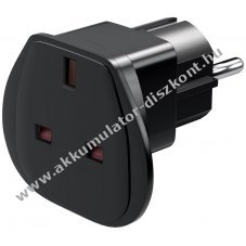 Goobay hlzati adapter UK -> EU, fekete