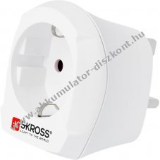 SKROSS Country Adapter Eu -> UK alkalmas minden fldelt s fldeletlen kszlkhez (2- s 3-plus)