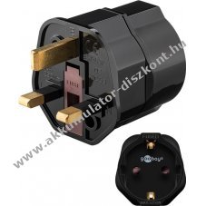 Goobay hlzati adapter fldel rintkezs aljzat Eu > UK 3-ts dug (G BS 1363 tpus)