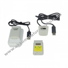 Play & Charge Kit 2db Akkumultormultor + tlt Xbox 360 kontrollerhez fehr