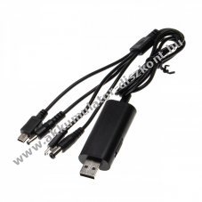 USB kbel DC, Micro, Mini USB csatlakozval, 5V/9V/12V