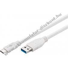 USB-A 3.0 kbel > USB-C kbel, 15W, fehr, 50cm