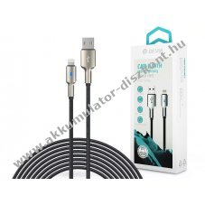 Devia USB - Lightning USB tlt- s adatkbel, 1.5m, ezst/fekete