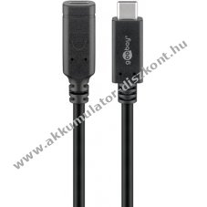 USB-C 3.2 hosszabt kbel, 1m , fekete