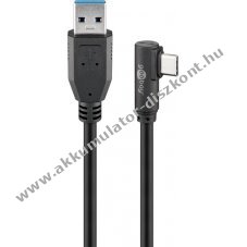 USB-C - USB A 3.0 kbel 90-ban hajltott fejjel, 0.5m - A kszlet erejig!