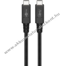 USB-C - USB-C kbel Gen.3, 0.8m, fekete, 100W