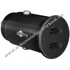 Goobay auts dupla USB-C gyorstlt, (Power Delivery), 30W, 12V/24V