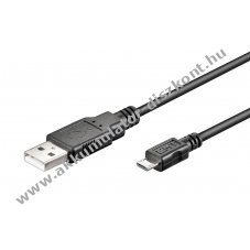 Goobay USB kbel (USB 2.0) micro USB csatlakozval 3m fekete