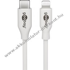 Goobay Apple Lightning-USB C tlt s adatkbel, fehr MFI chip tmogats 1m