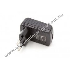 Hlzati tlt adapter USB csatlakozssal, fekete