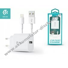 Apple iPhone 5/5S/5C/SE/6S/6S Plus USB hlzati adapter adapter + lightning adatkbel, 5V/2,1A