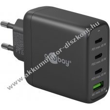 Hlzati gyorstlt USB-C power delivery, 68W, fekete