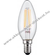 Goobay filament LED-gyertya izzó 4W (37W) foglalat E14 meleg-fehér (2700K) 450lm nem dimmerelhető