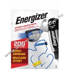 Energizer LED-es fut sport lmpa fejlmpa, homloklmpa + 1db AAA elem + 1 LED-es karpnt, kk 200l