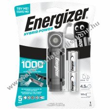 Energizer hybrid power nagy fnyerej fejlmpa, zseblmpa, homloklmpa 1000lm, 2db CR123 elem