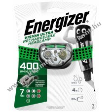 Energizer Pro+ LED VISION ULTRA tölthető fejlámpa 400lm zöld beépített Akkumulátorval