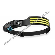 Infinio GreenX SHARK EVO COB Multifunkcis fejlmpa max 210lm fekete beptett Akkumultorval