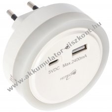 LED jjeli fny USB-A s USB-C tlt csatlakozval