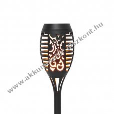 1db Napelemes kerti fklya, srga SMD LED, fklyalng effektus, manyag
