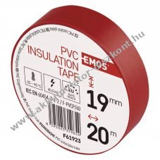 EMOS Szigetelszalag 19mm x 20m piros