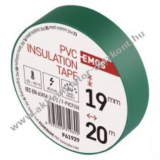 EMOS Szigetelszalag 19mm x 20m, zld