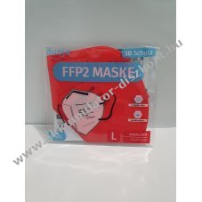 FFP2 szjmaszk, piros, 1db/csomag - A kszlet erejig!