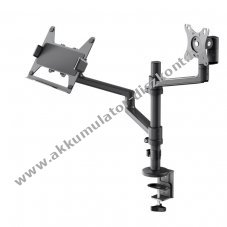 Asztalra rgzthet monitor llvny laptop llvnnyal, 17 s 32 (43 - 81 cm) kztt