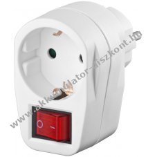 Biztonsgi vd aljzat kapcsolval 230V 16A 3680W fehr