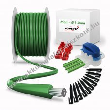 Javt szett 250m hatrolkbel 3,4mm 300db rgzttske 10db sszekt, 4db kapocs fnyrrobothoz