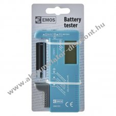 EMOS univerzlis elemteszter AAA, AA, C, D, 9V s 1,5V-os gombelemekhez UNI D3