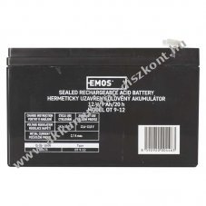 Helyettest lom Akkumultor Diamec tpus: DM12-7.5 12V 9Ah (EMOS) helyettesti: 7,5Ah