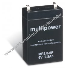 lom Akkumultor 6V 2,8Ah (Multipower) tpus MP2,8-6P