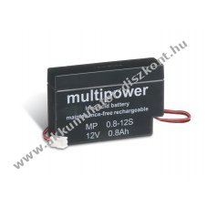 lom Akkumultor 12V 0,8Ah (Multipower) tpus MP0,8-12JST