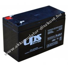 lom Akkumultor 12V 7Ah (UPS POWER) helyettesti: 12V 7,2Ah tpus BT7.2-12 (csatlakoz: F1)