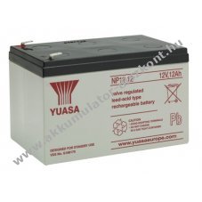 lom Akkumultor 12V 12Ah (YUASA) tpus NP12-12 VDS-minstssel (F2 csatlakoz)