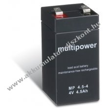 lom Akkumultor 4V 4,5Ah (Multipower) tpus MP4,5-4 helyettesti 4V 4Ah