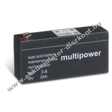 lom Akkumultor 8V 3Ah (Multipower) tpus MP3-8