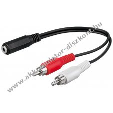 Audio kbel 3.5mm jack > strereo RCA, 20cm